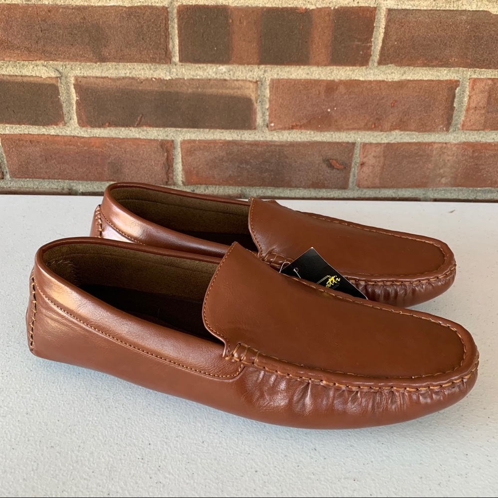 New Sedagatti brown slip on moccasins loafers